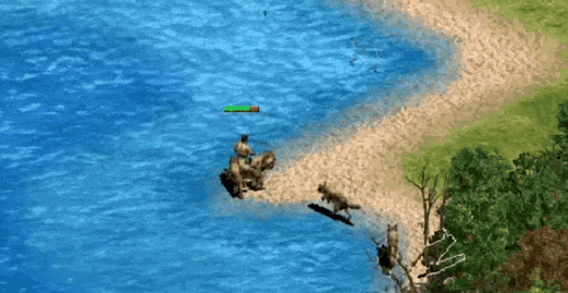 An Age of Empires scout revealing the map