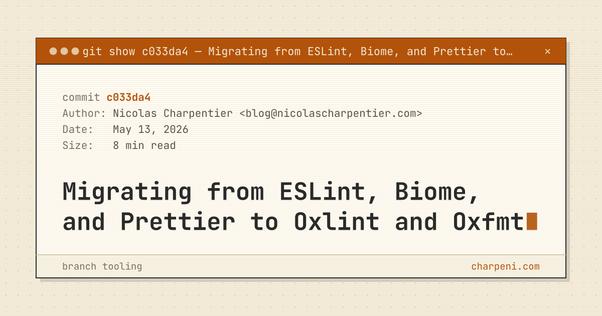 Migrating from ESLint, Biome, and Prettier to Oxlint and Oxfmt ...