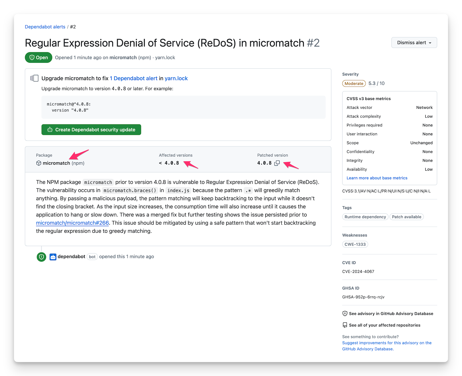 CVE GitHub Example